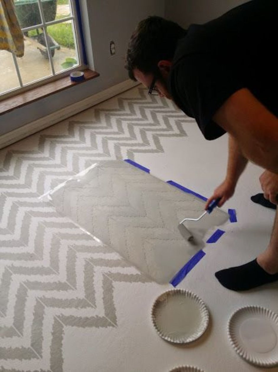 Трафарет для покраски пола