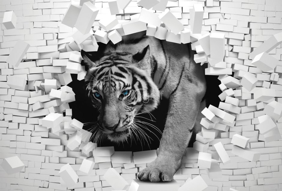 Фотообои тигр Леруа Мерлен