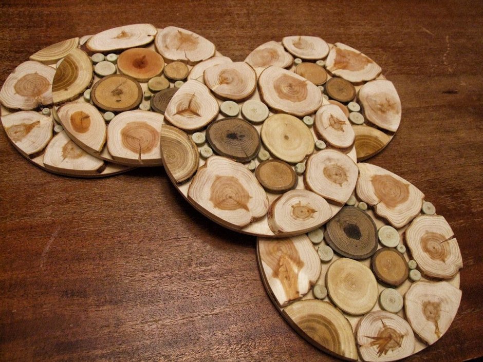 Посуда из спилов дерева