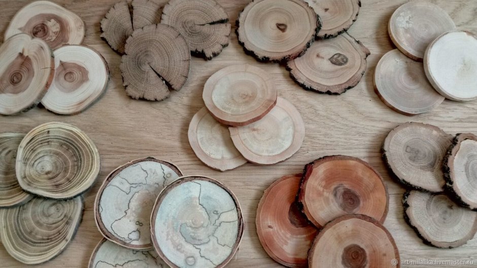 Деревянный срез для декора