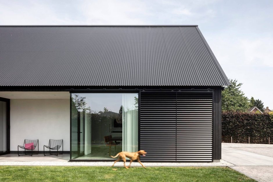 Барнхаус обшитый профлистом