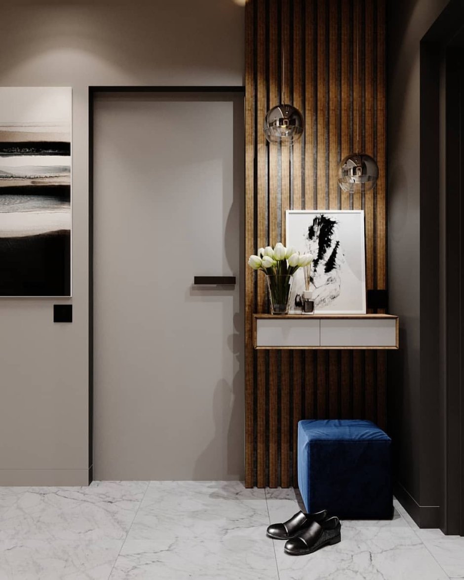 Узкая прихожая в стиле Минимализм