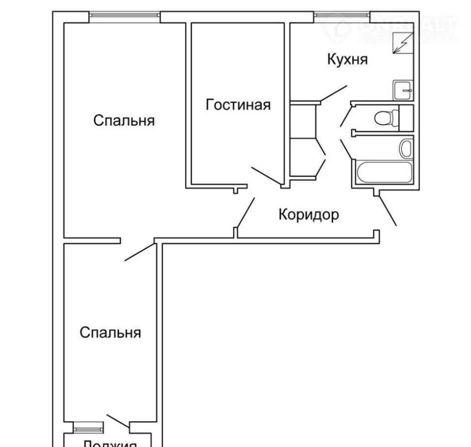 Перепланировка 1605-ам трехкомнатной квартиры