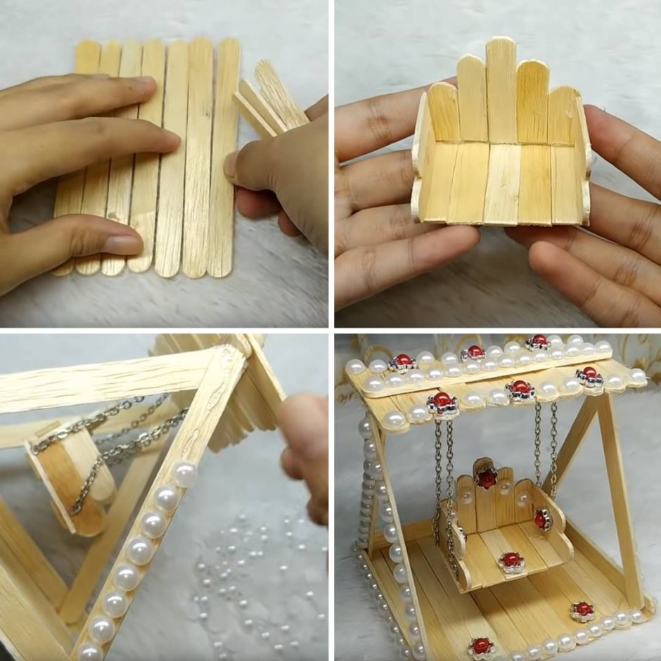 Корзинка из палочек для суши