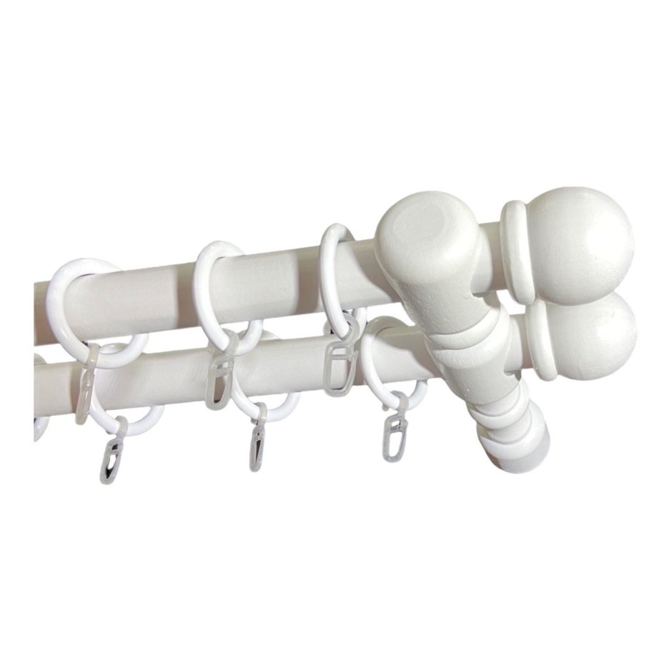 Карниз круглый 300см белый "Квадро"