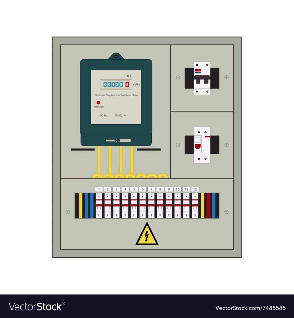 Щиток электрический вектор