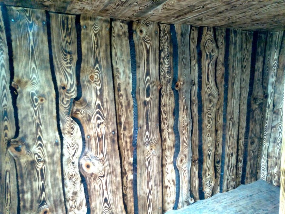 Отделка стен горбылем