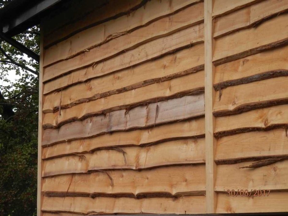 Сарай обшитый доской внахлест