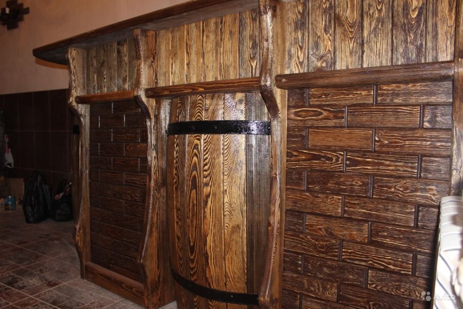 Отделка стен под старину