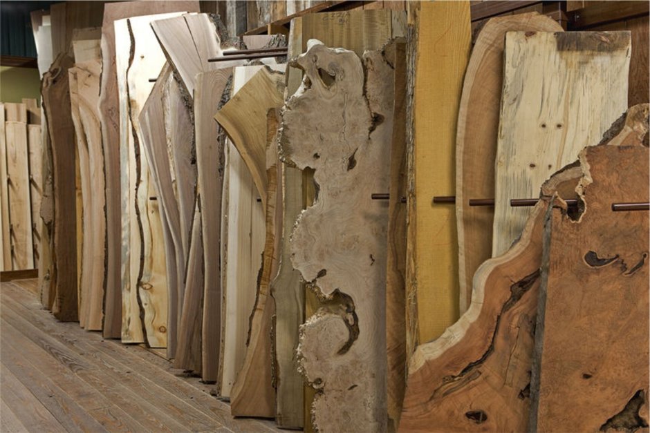 Деревянные распилы в интерьере