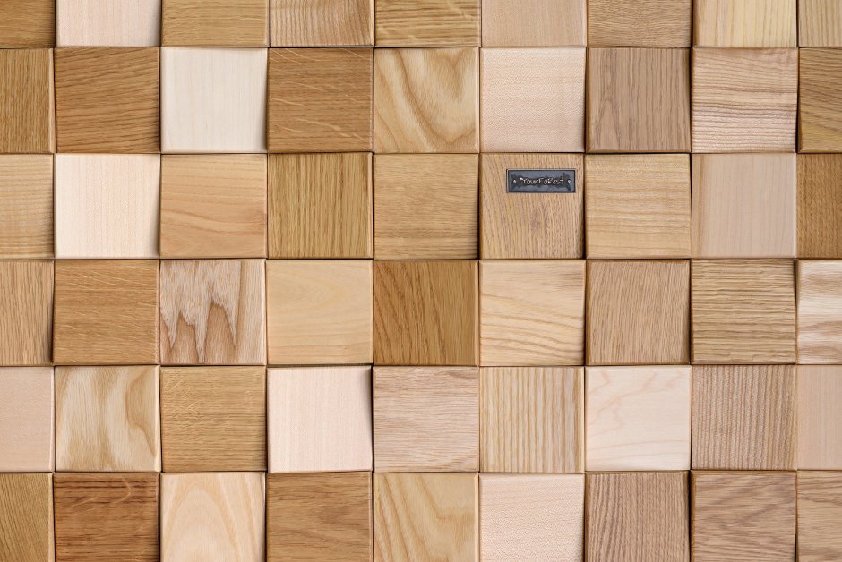 Деревянные панели квадратные