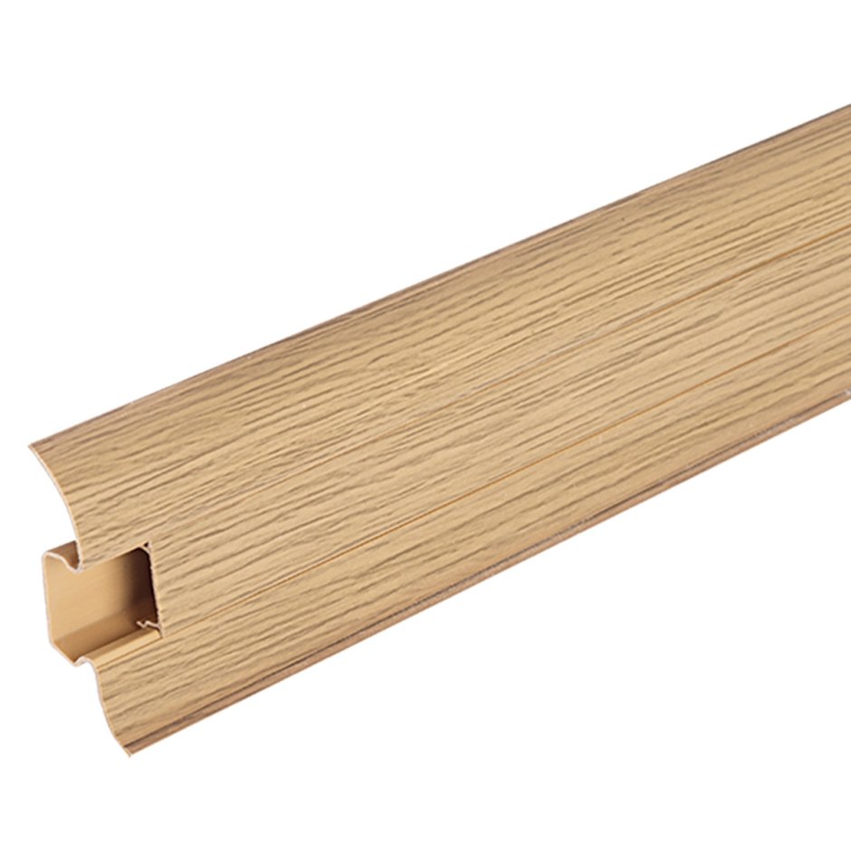 Плинтус напольный t-Plast 079 ПВХ 58 мм 2.5 м цвет дуб Северный