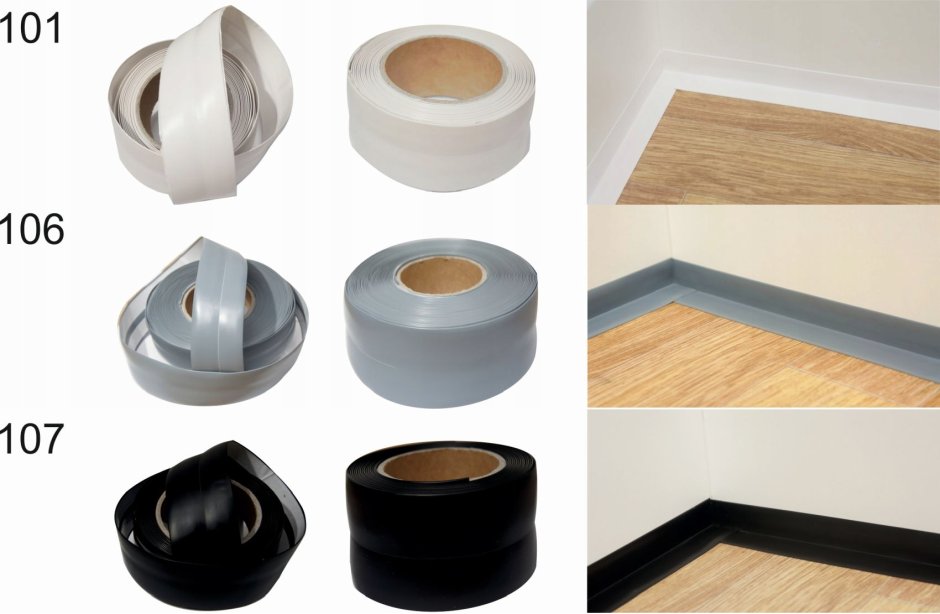 Лента плинтус самоклеющийся 10м 106