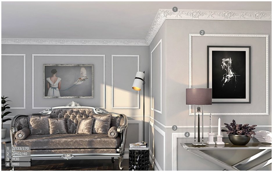 Молдинги в современном интерьере