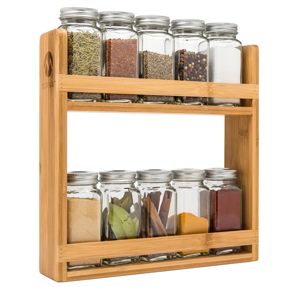 Bamboo 18 Jar Spice Rack OZON