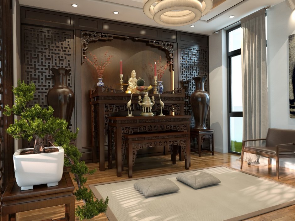 Комната в буддийском стиле