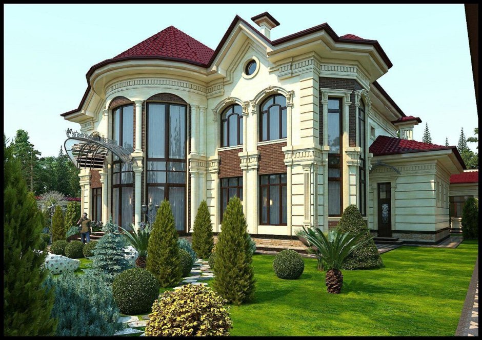 Двухэтажный дом Узбекистан фасон