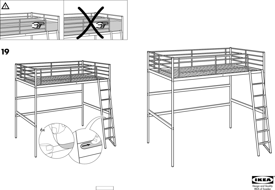 Кровать чердак икеа металлическая инструкция по сборке