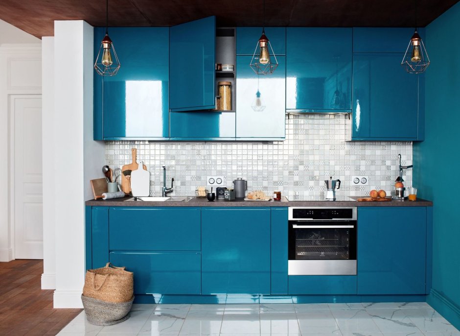 Голубая кухня Леруа Мерлен