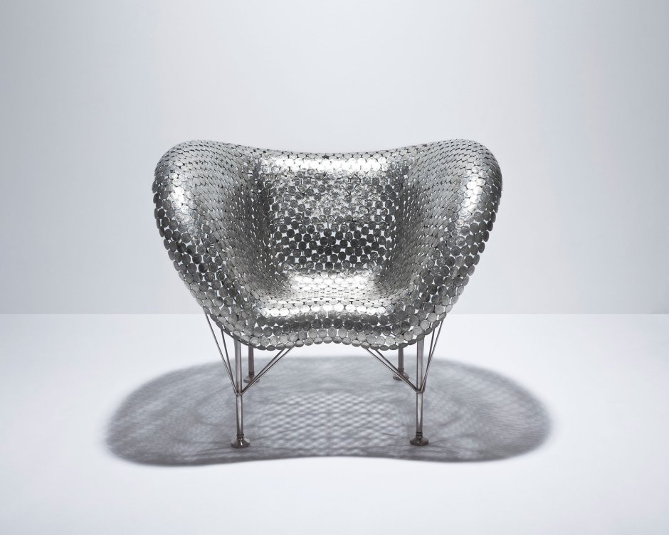 Королевское черное кожаное кресло Честерфилд