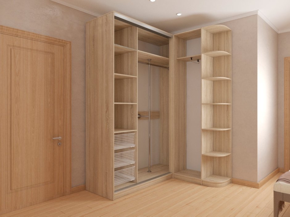 Шкаф купе между коридором и комнатой