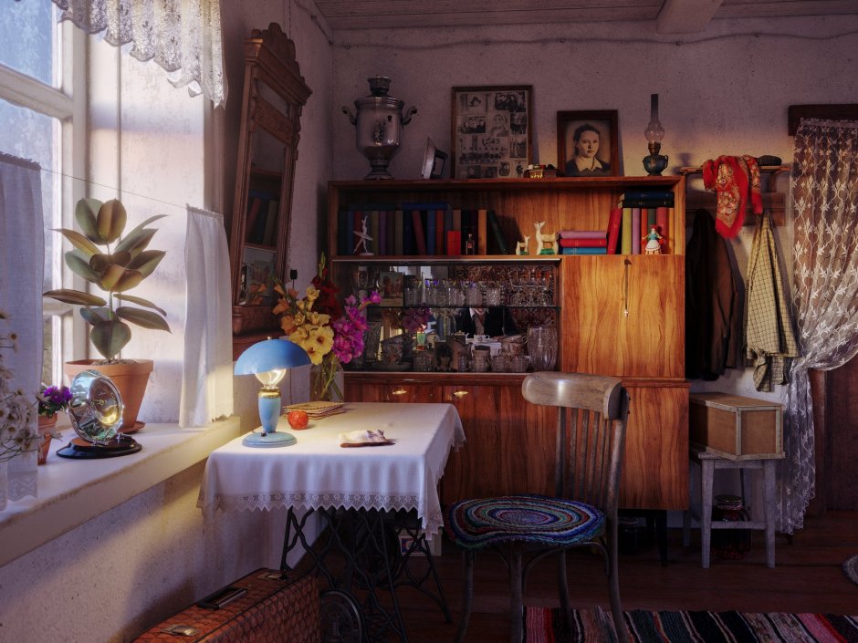 Интерьер в Старом деревенском доме