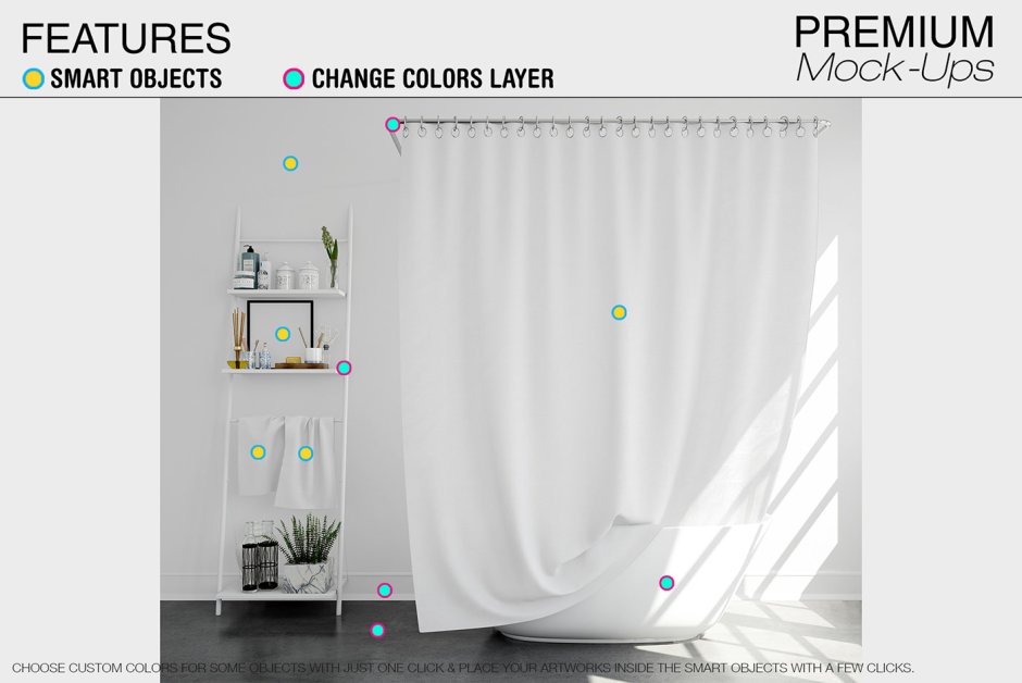 Мокап занавески