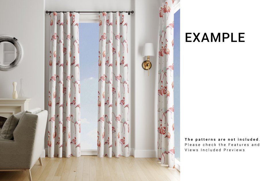 Шторка для ванной мокап