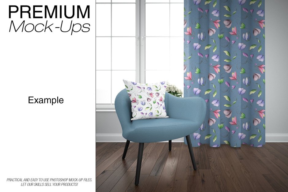 Kitchen Curtains Mockup