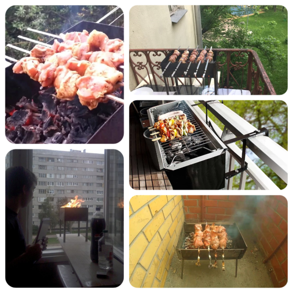 Шашлык на балконе