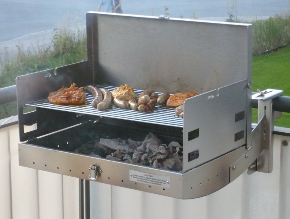 Навесной мангал на балкон