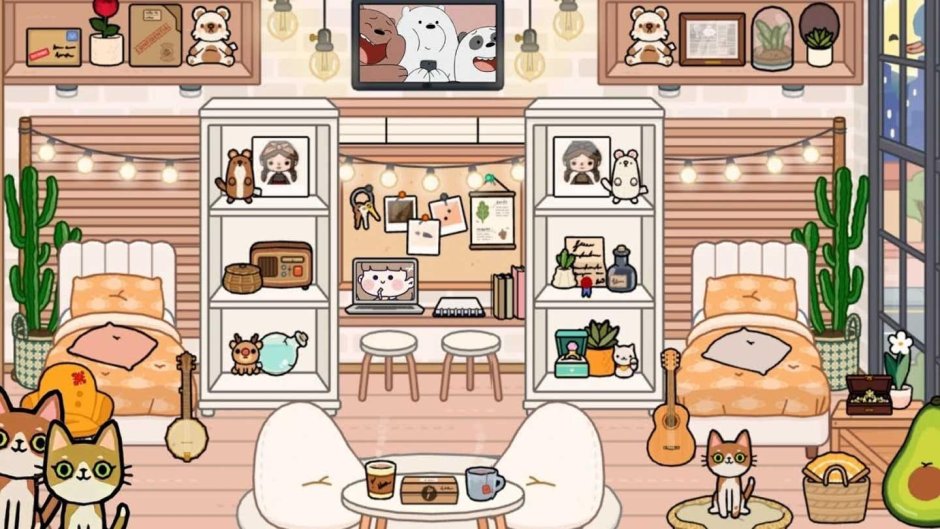 Toca boca раскраска домиков только мебель