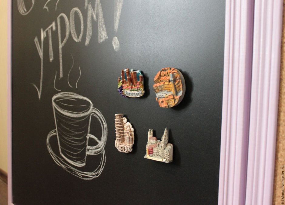 Магниты из путешествий в интерьере
