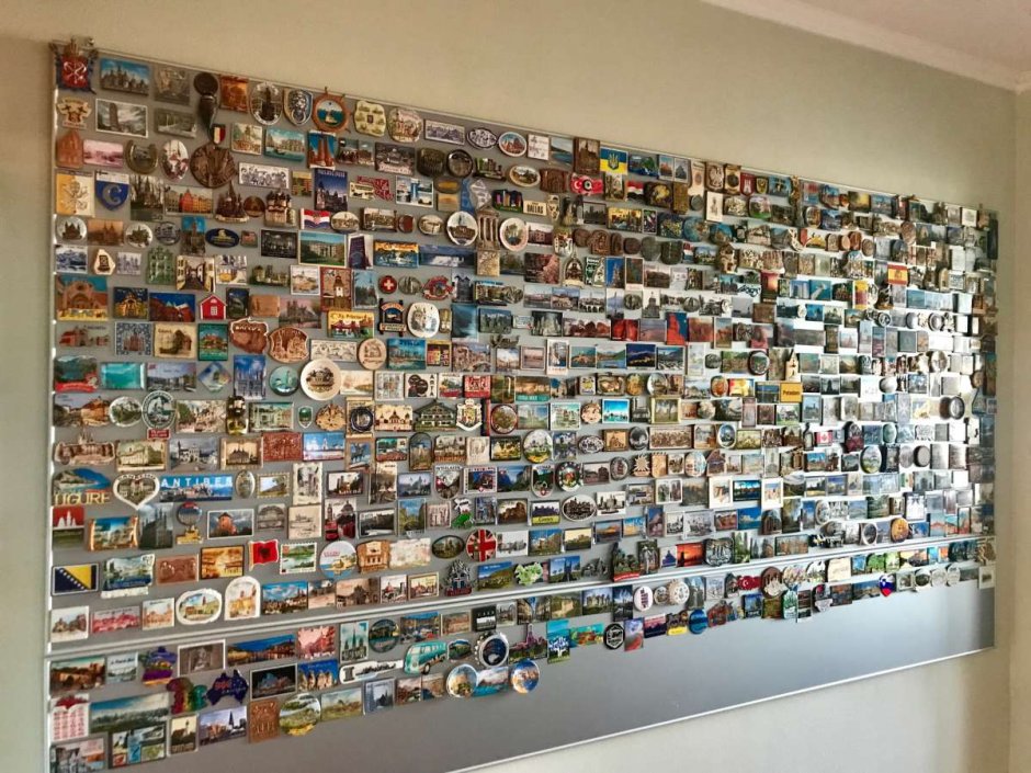 Доска для магнитов из путешествий