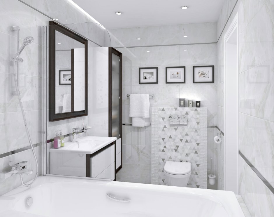 Ванная комната Объединенная с туалетом