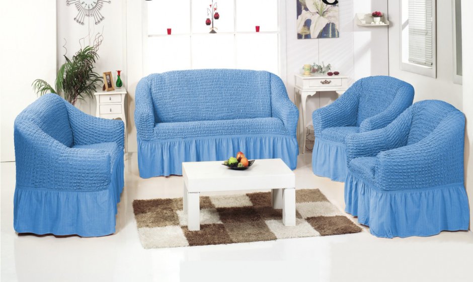 Стеганые накидки на диван