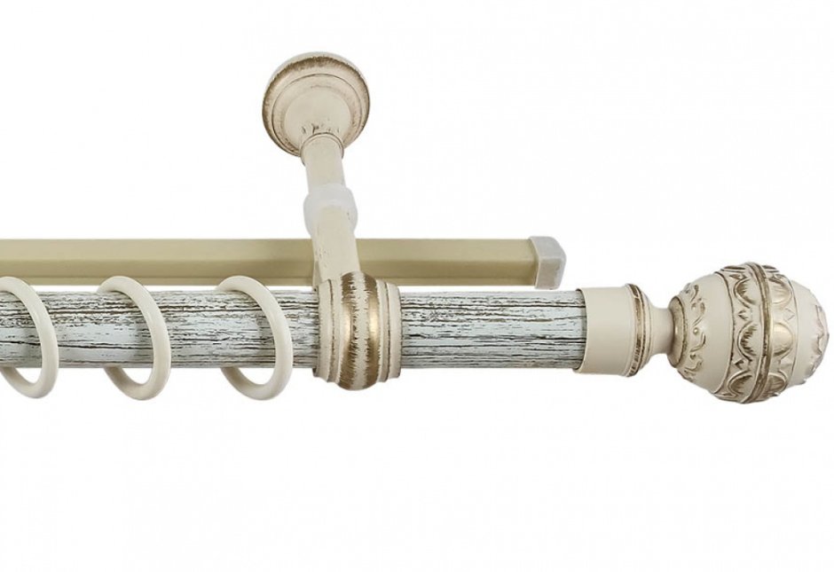 Карниз Валанс белое серебро