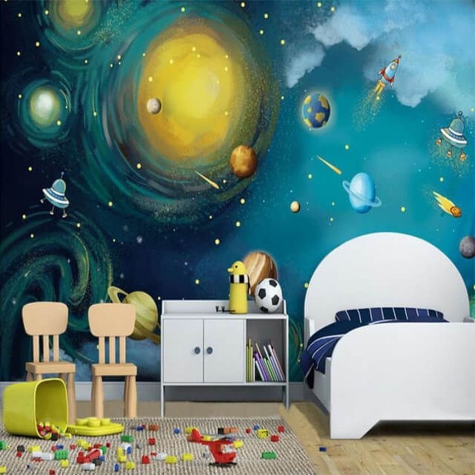 Панно на стену в детскую комнату космос