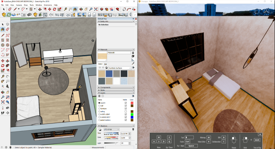 Визуализация интерьера Enscape