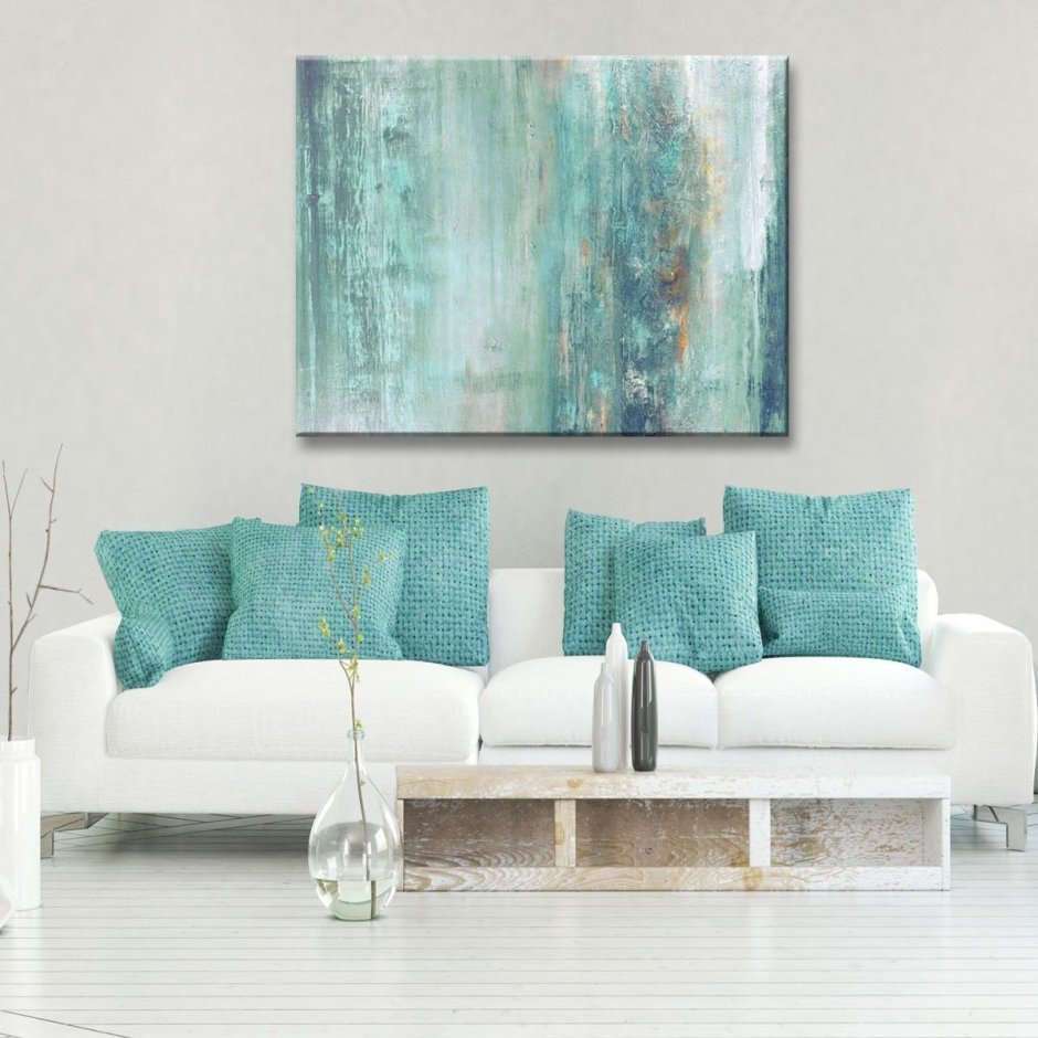 Картина в бирюзовых тонах