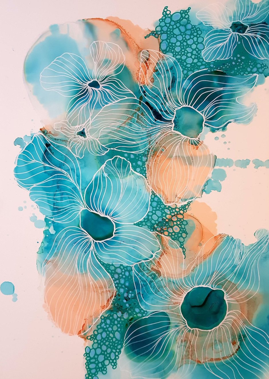 Абстракция в бирюзовых тонах