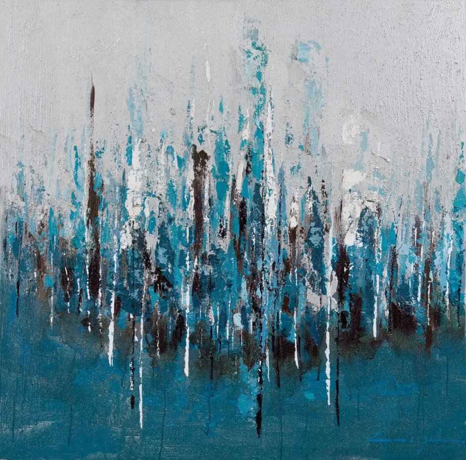 Картина в бирюзовых тонах