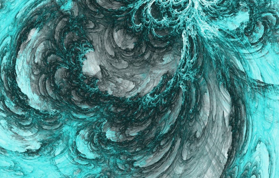 Абстракция в бирюзовых тонах