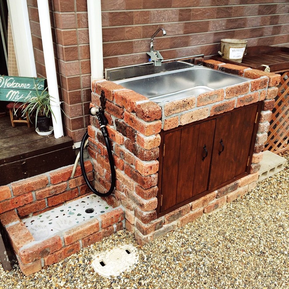 Современная уличная кухня