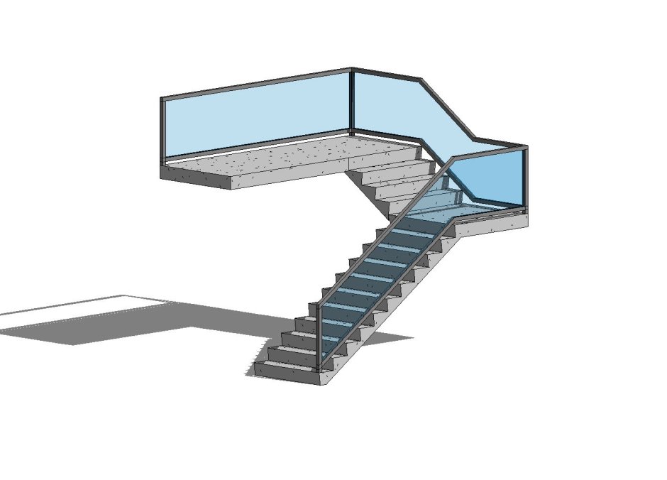 Пожарная лестница Revit семейство