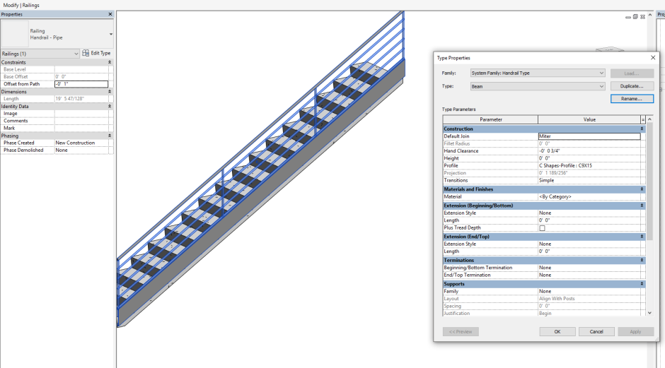 Пожарные лестницы наружные Revit
