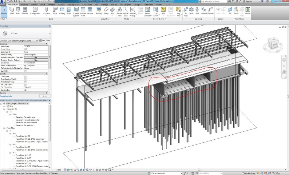 Чертеж перекрытия разрез Revit