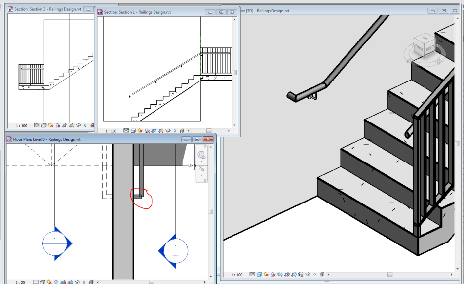Стеклянные ограждения ревит