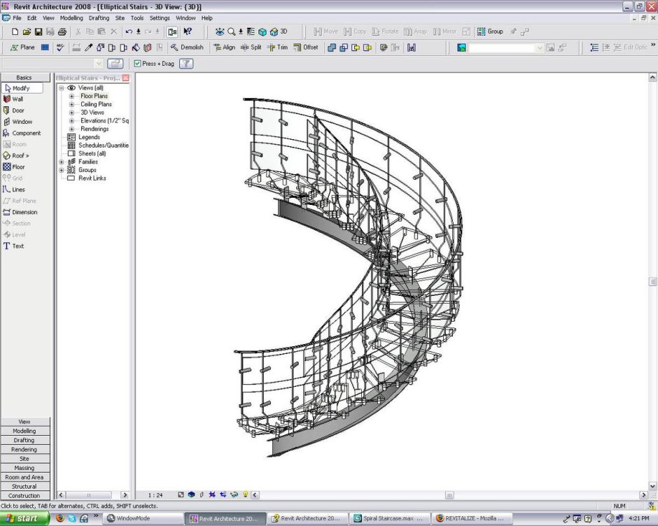 Revit 3d модель плоттер