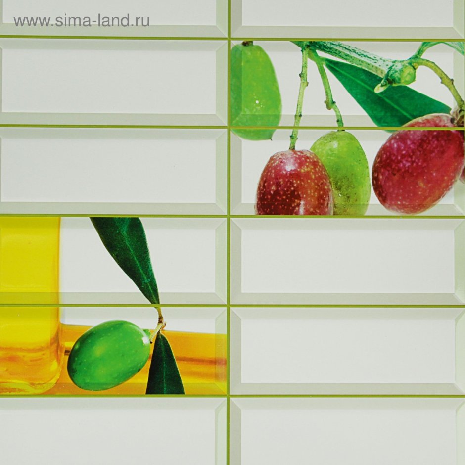 Панель ПВХ 0,4 плитка "оливка" 0,957*0,477мм/30